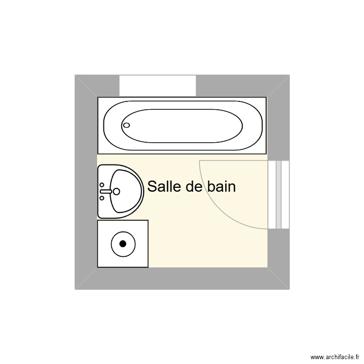 SCHUMACHER Adrienne. Plan de 1 pièce et 4 m2