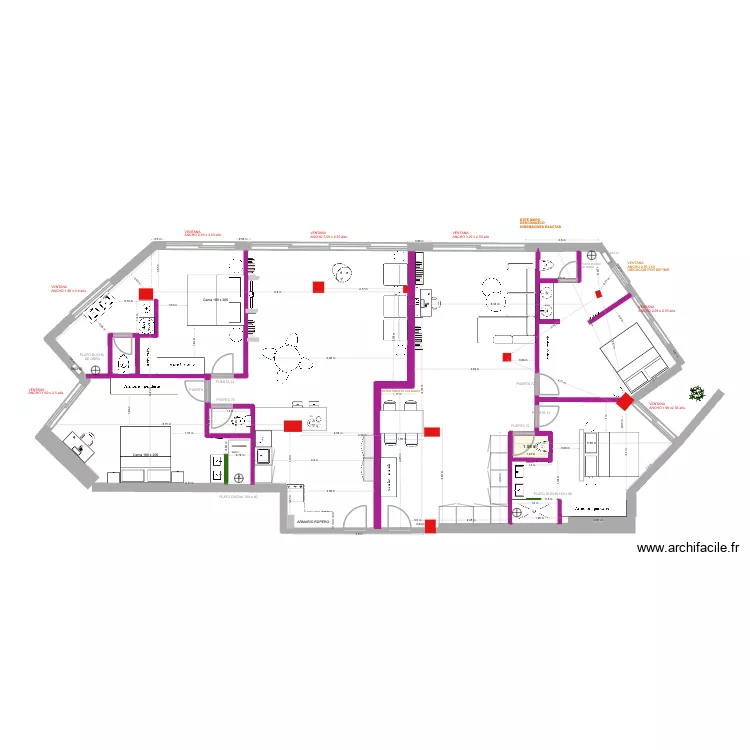 Faros verdes plano avec extensions max 290126. Plan de 1  et 1 m²