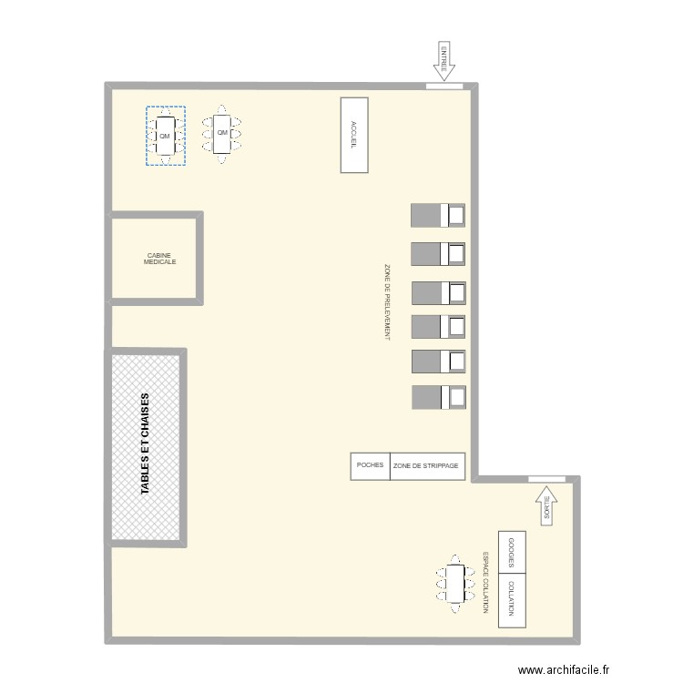 THALES ALENIA SPACE. Plan de 3 pièces et 120 m2