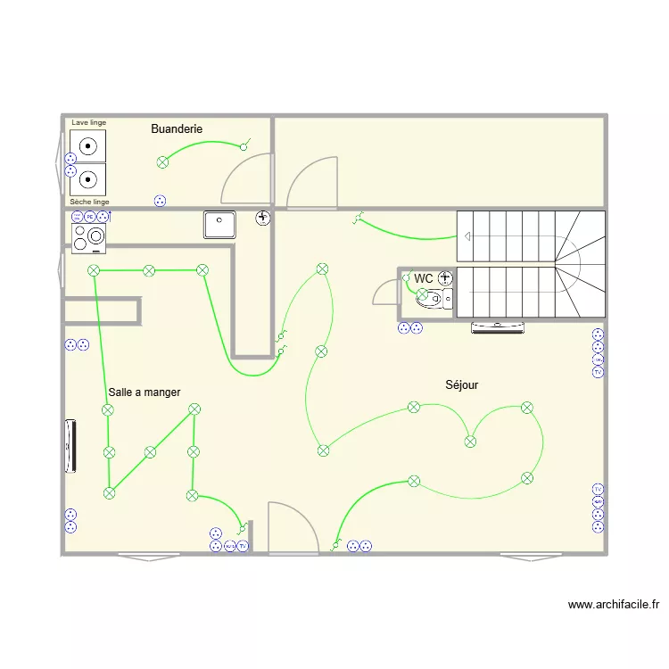 PLAN CRESPY LAURA. Plan de 6  et 58 m²