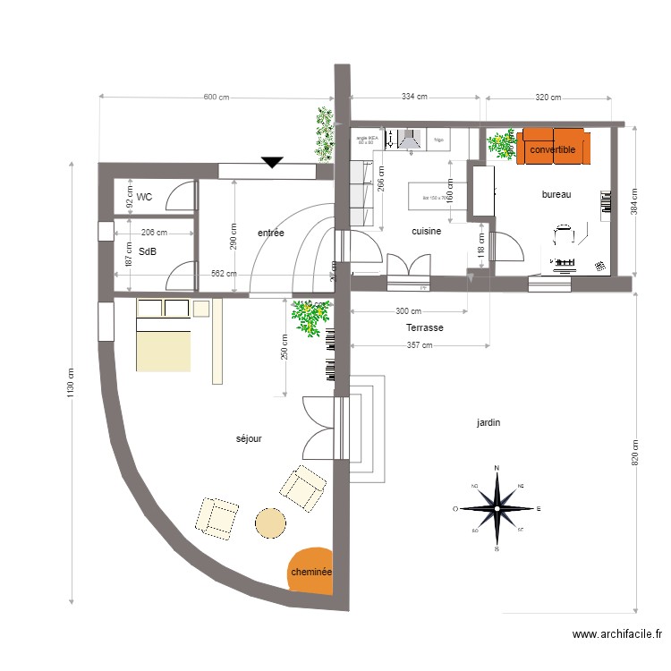 habitation Isa cotée. Plan de 0 pièce et 0 m2