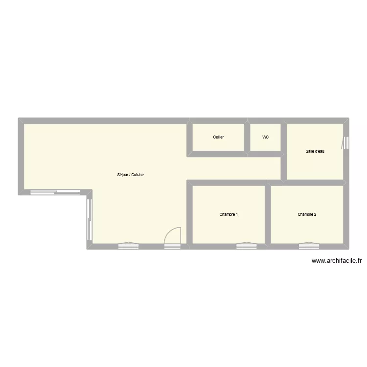 GR1385. Plan de 6  et 74 m²