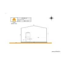 facade sud  du  garage  apres  travaux