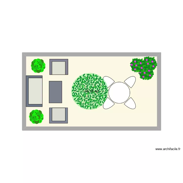 cour plappeville. Plan de 1  et 16 m²