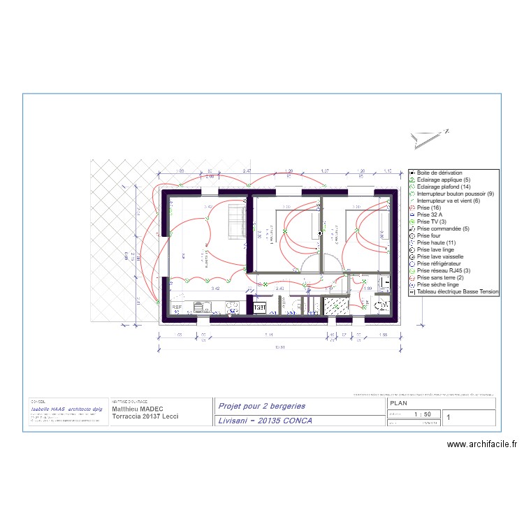 elec conca a rectif. Plan de 0 pièce et 0 m2