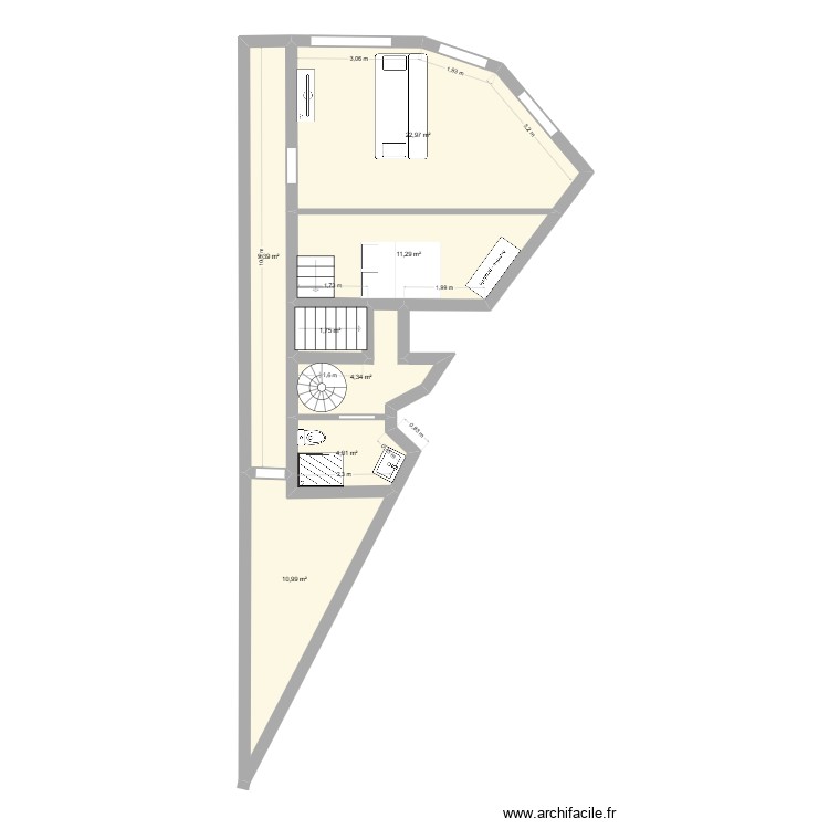 RDC Maison Roubaix am&eacute;nag&eacute; couche 2. Plan de 0 pièce et 0 m2