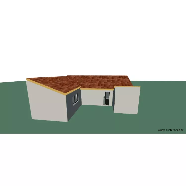 Toiture 2. Plan de 3 Pièces et 55 m² Toiture 2. Plan de 3 Pièces et 55 m²