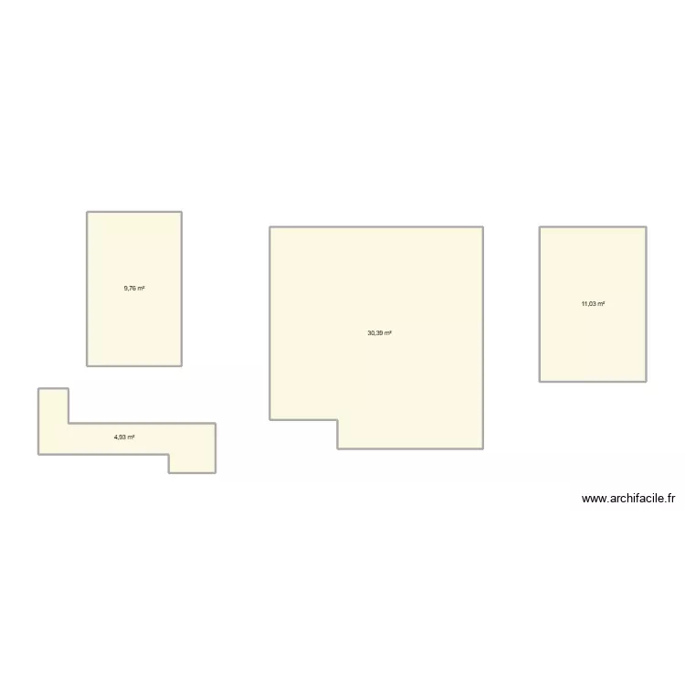 Salmon. Plan de 4 pièces et 56 m²