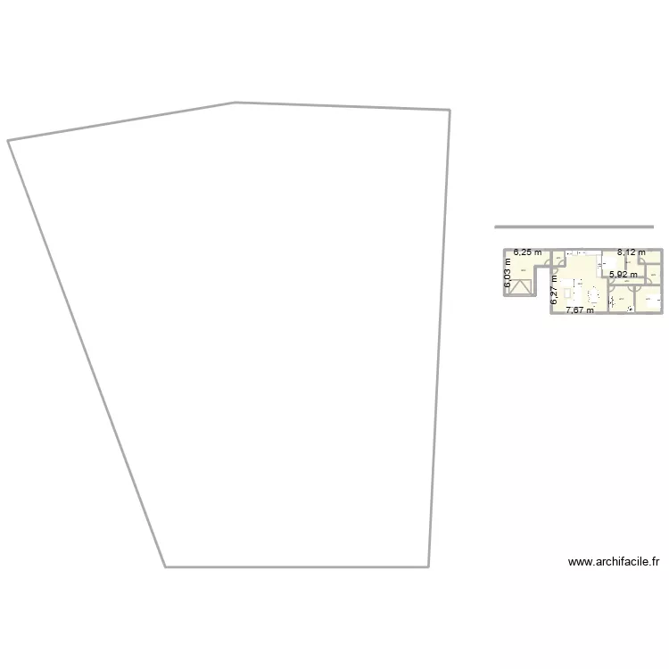 terrain + maison 1. Plan de 8  et 153 m²