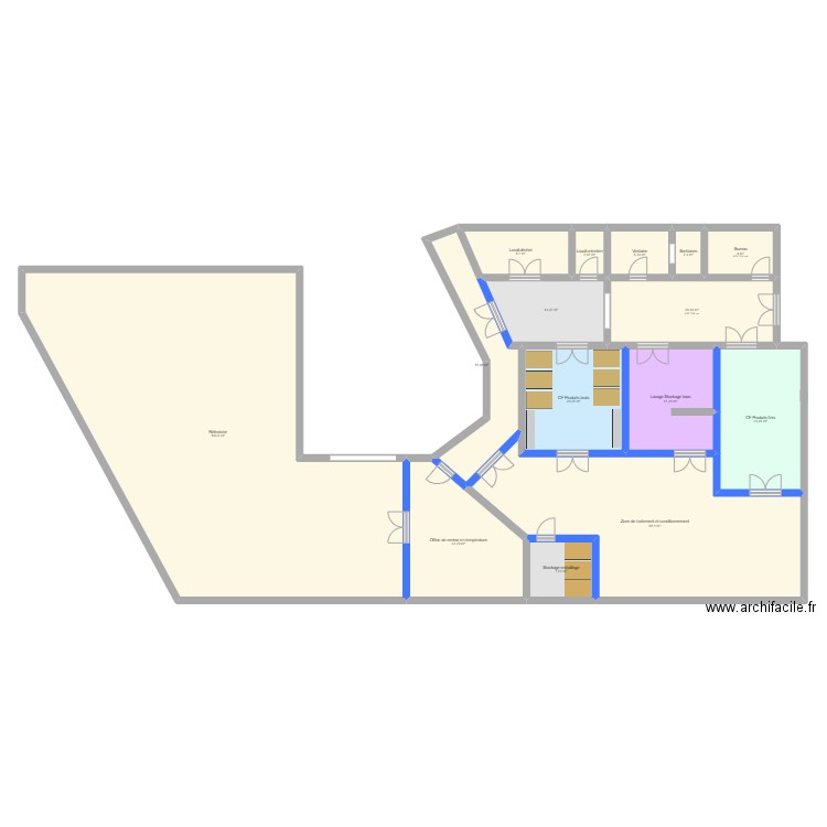 CDE20 Office des cendriers V2 . Plan de 15 pièces et 399 m2