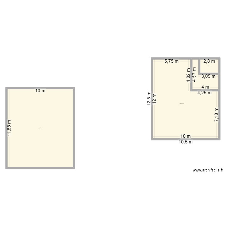 plan magasin coach. Plan de 4 pièces et 235 m2