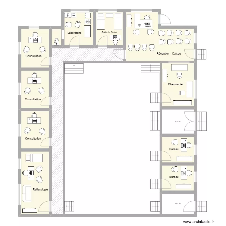 H&ocirc;pital Bavo 2. Plan de 