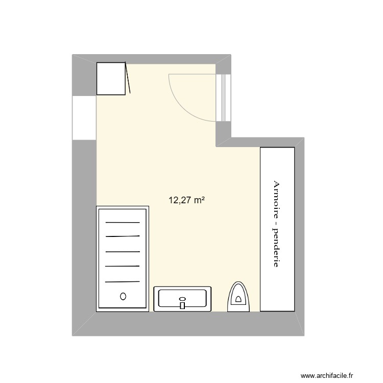 SdB Justi. Plan de 0 pièce et 0 m2