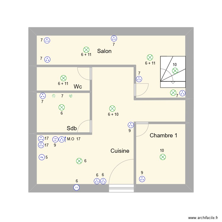 Mika Levy RDC. Plan de 0 pièce et 0 m2
