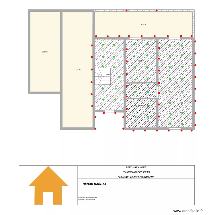 PERCHAT ANDREE. Plan de 7 et 171 m² PERCHAT ANDREE. Plan de 7 et 171 m²