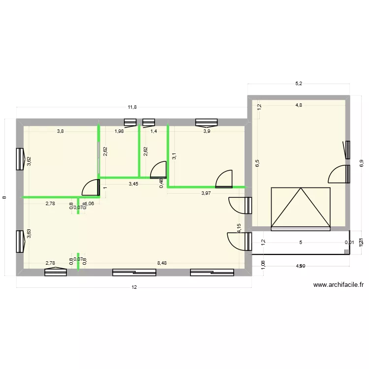NERI CLOISONS. Plan de 