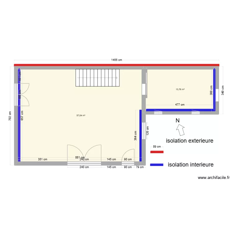 cabanon rdc isolation. Plan de 