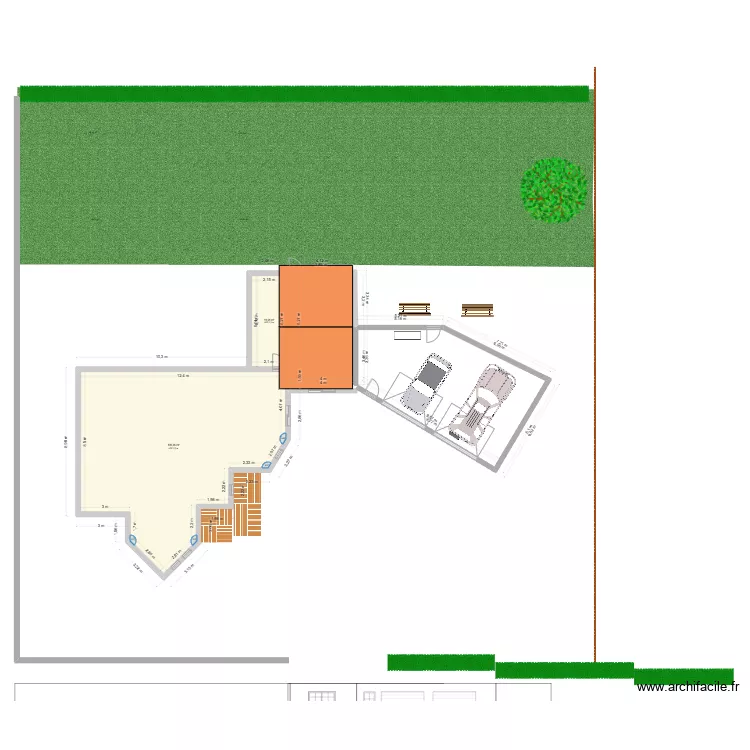 garage ess. Plan de 0 pièce et 0 m2