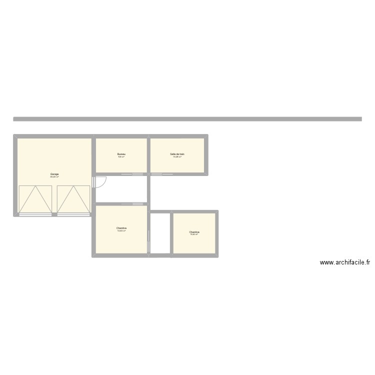 Maison Pelussin. Plan de 5 pièces et 73 m2