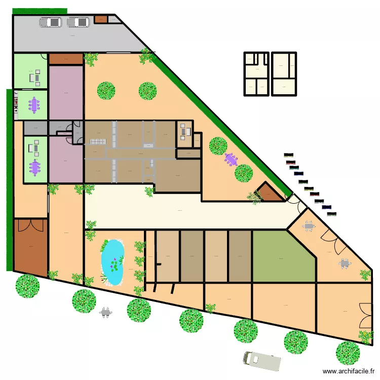 RESTO SUD + 4 STUDIO NORD 1311B. Plan de 