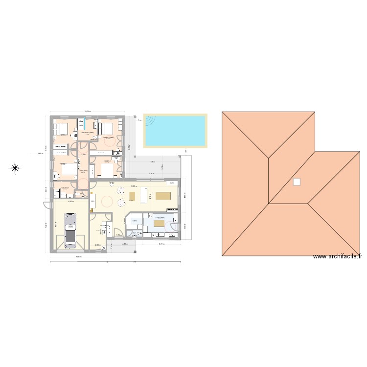 Gorisse PP12. Plan de 14 pièces et 209 m2