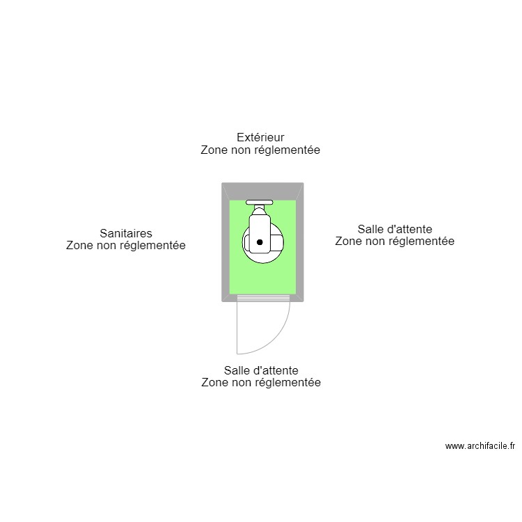 Pano Dr FIEVET. Plan de 1 pièce et 1 m2