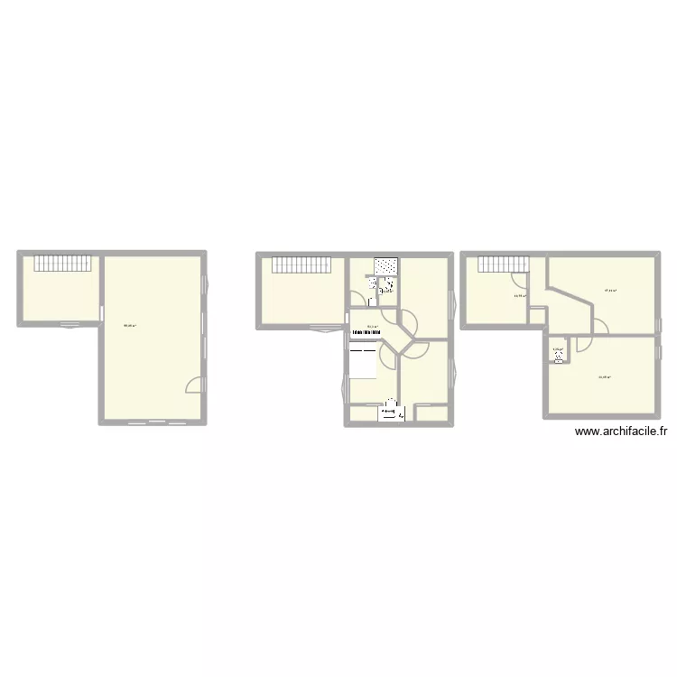 Maison St Didider1. Plan de 7  et 168 m²