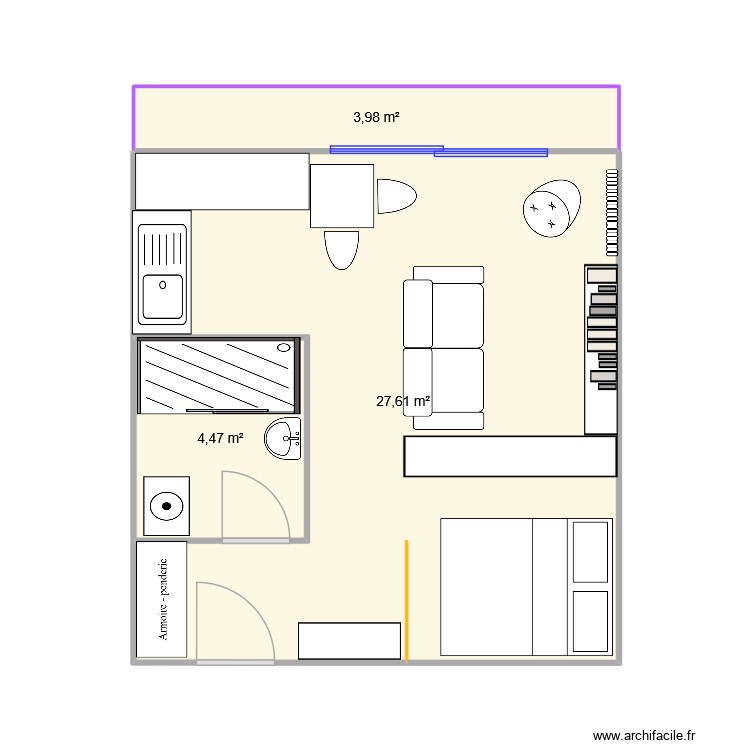 Burnouf. Plan de 0 pièce et 0 m2