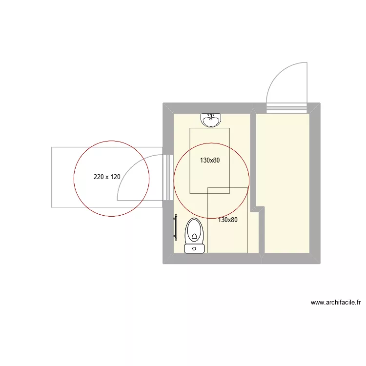 WC AVIA. Plan de 