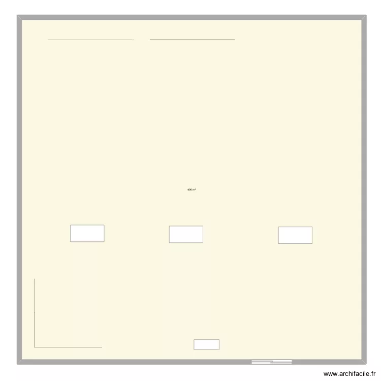 Magasin. Plan de 1 Pièce et 400 m² Magasin. Plan de 1 Pièce et 400 m²