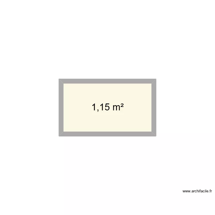 toilette. Plan de 1 Pièce et 1 m² toilette. Plan de 1 Pièce et 1 m²