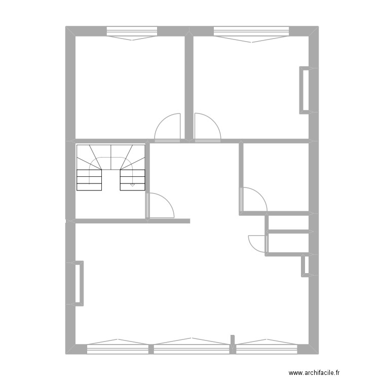 Fauvettes 1er étage. Plan de 10 pièces et 72 m2