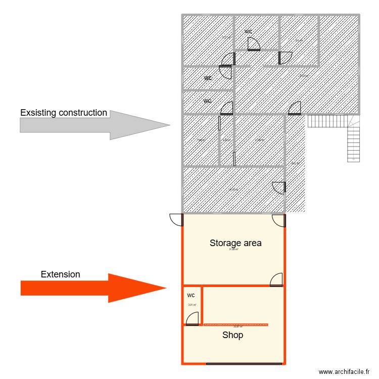 HOUSE DAIMOND UP original. Plan de 13 pièces et 190 m2