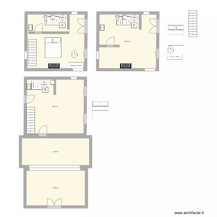 RdJ. Plan de 5 et 126 m² RdJ. Plan de 5 et 126 m²