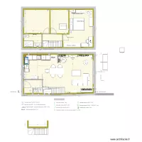 PLANS MAISON cuisine avec sas entr&eacute;e &eacute;l&eacute;ments bas 2