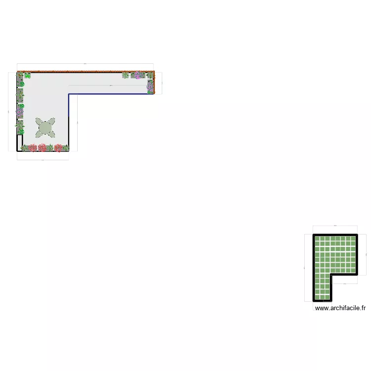 ERLANGER. Plan de 3 pièces et 38 m²