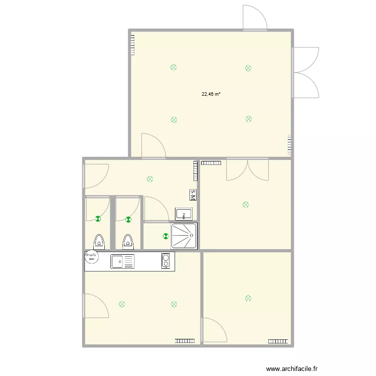 GAUGLIN modifi&eacute;. Plan de 
