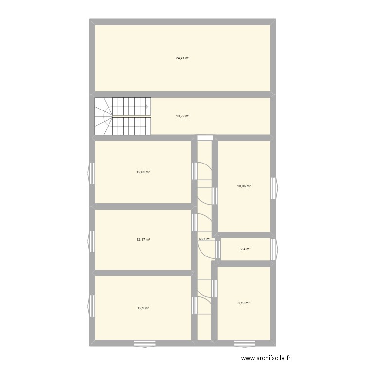 ETAGE SAVIGNY BZKGDC. Plan de 9 pièces et 103 m2