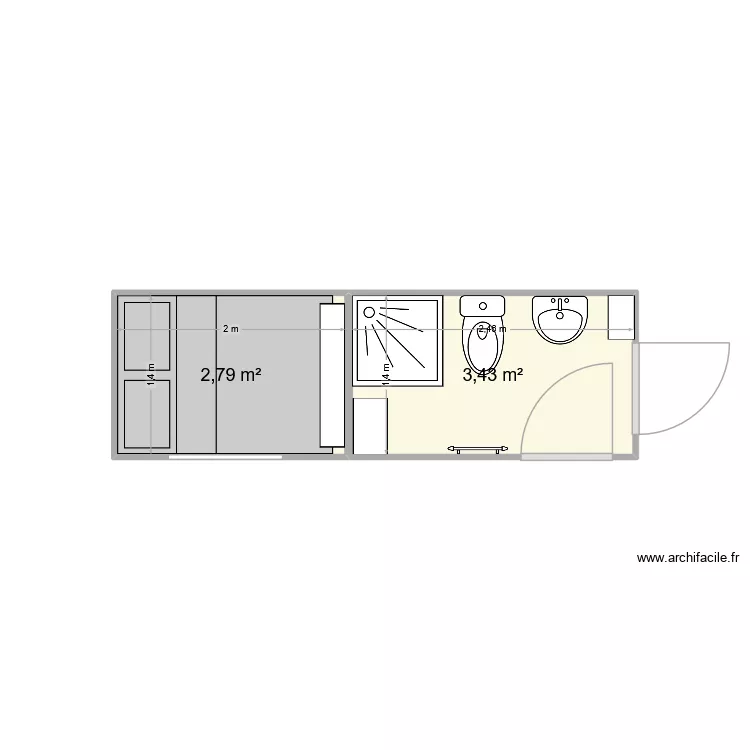 ext base 1 140cm. Plan de 