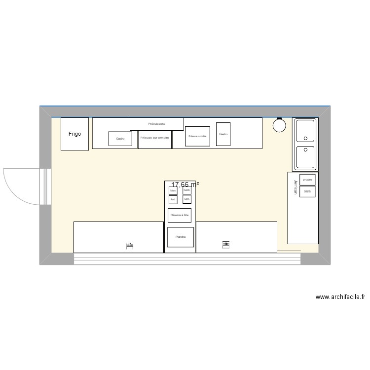 food truck - Conteneur. Plan de 0 pièce et 0 m2