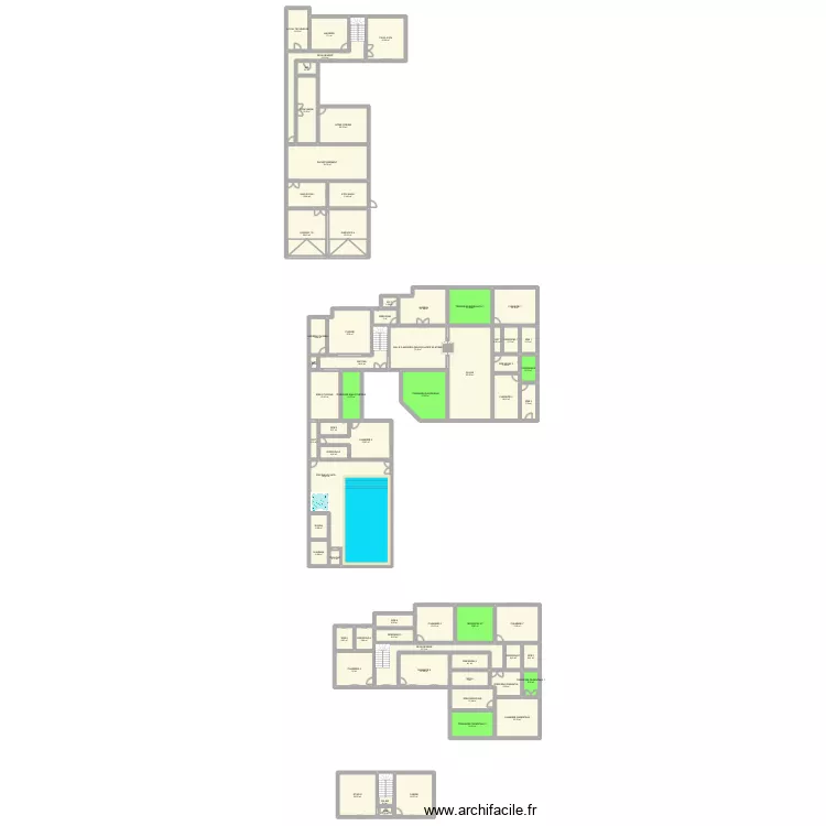 2 Robert MSA. Plan de 64  et 1014 m²