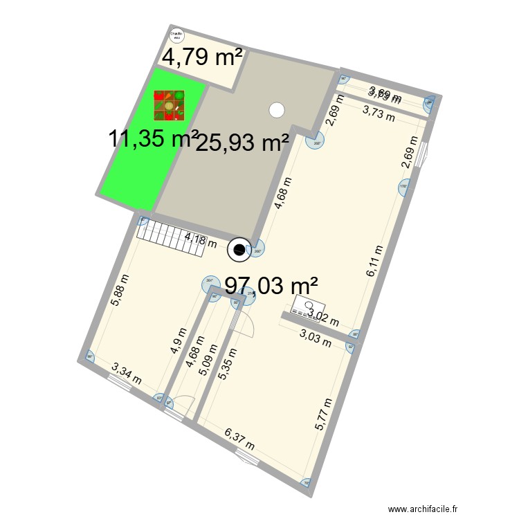 maison test. Plan de 4 pièces et 139 m2