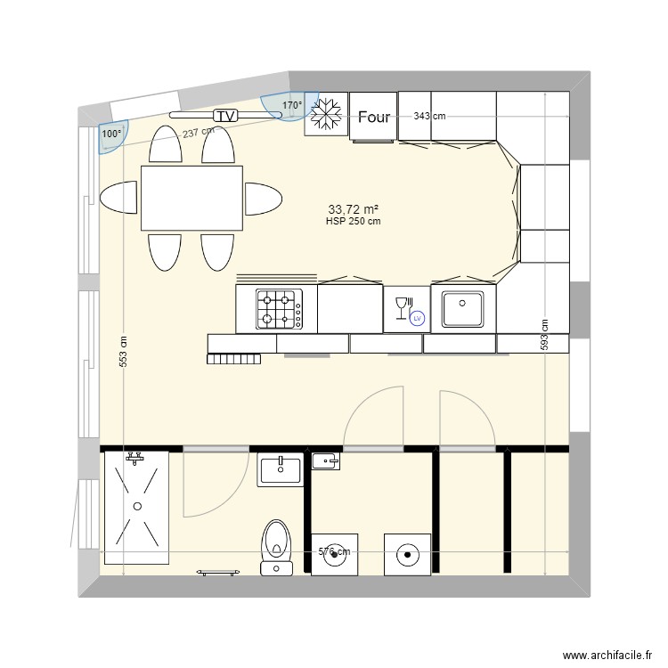 CUISINE. Plan de 0 pièce et 0 m2