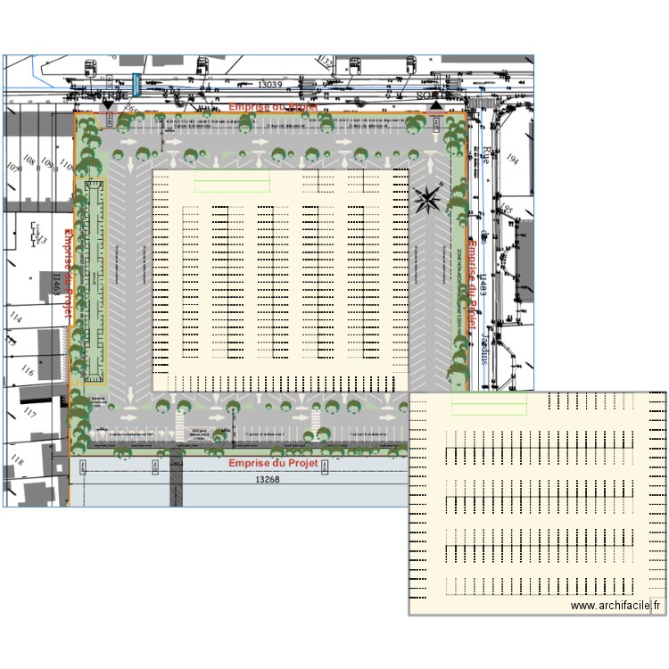 V2 ALPINE DIEPPE. Plan de 2 pièces et 4009 m2