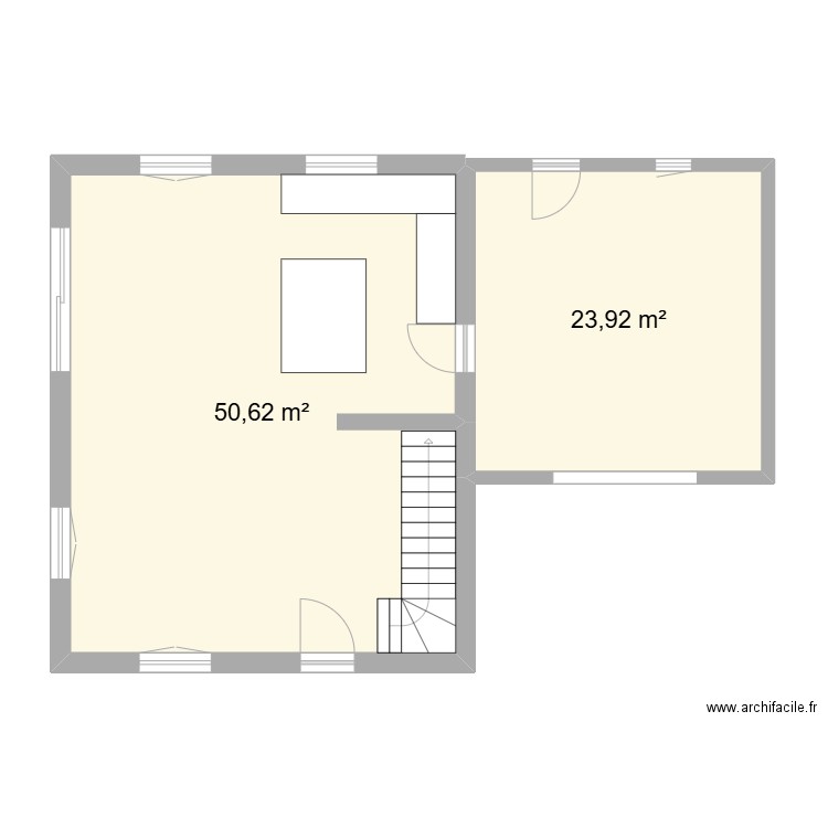 MAISON CAROMB. Plan de 5 pièces et 154 m2