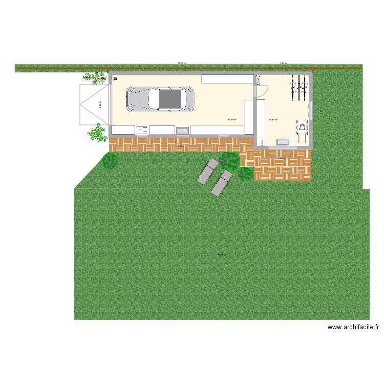 Garage-Atelier. Plan de 0 pièce et 0 m2