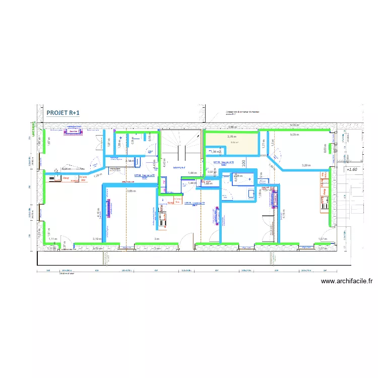 leclos cloisons R+1. Plan de 