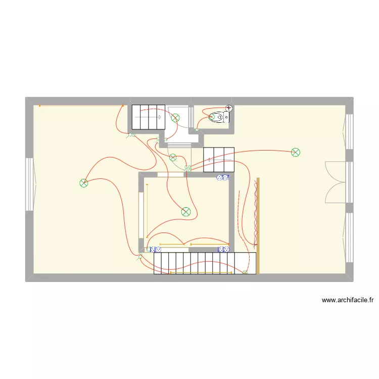 RALF D SALLER NIVEAU 1/RDJ. Plan de 