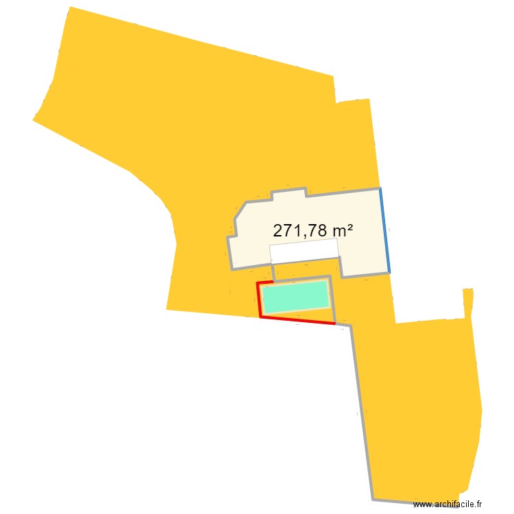 excideuil. Plan de 1 pièce et 272 m2