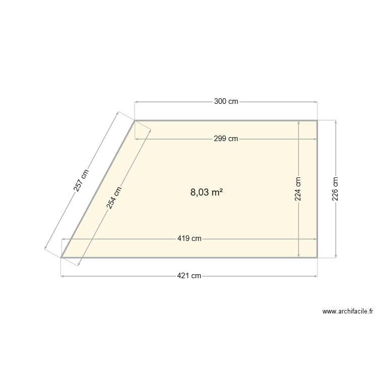 abri jardin. Plan de 1 pièce et 8 m2